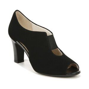 LifeStride Womens Size 10 Wide Width Faux Suede Carla Slip On Pumps Heels Black